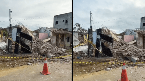Explosão de botijão destrói três casas e deixa três feridos na Bahia