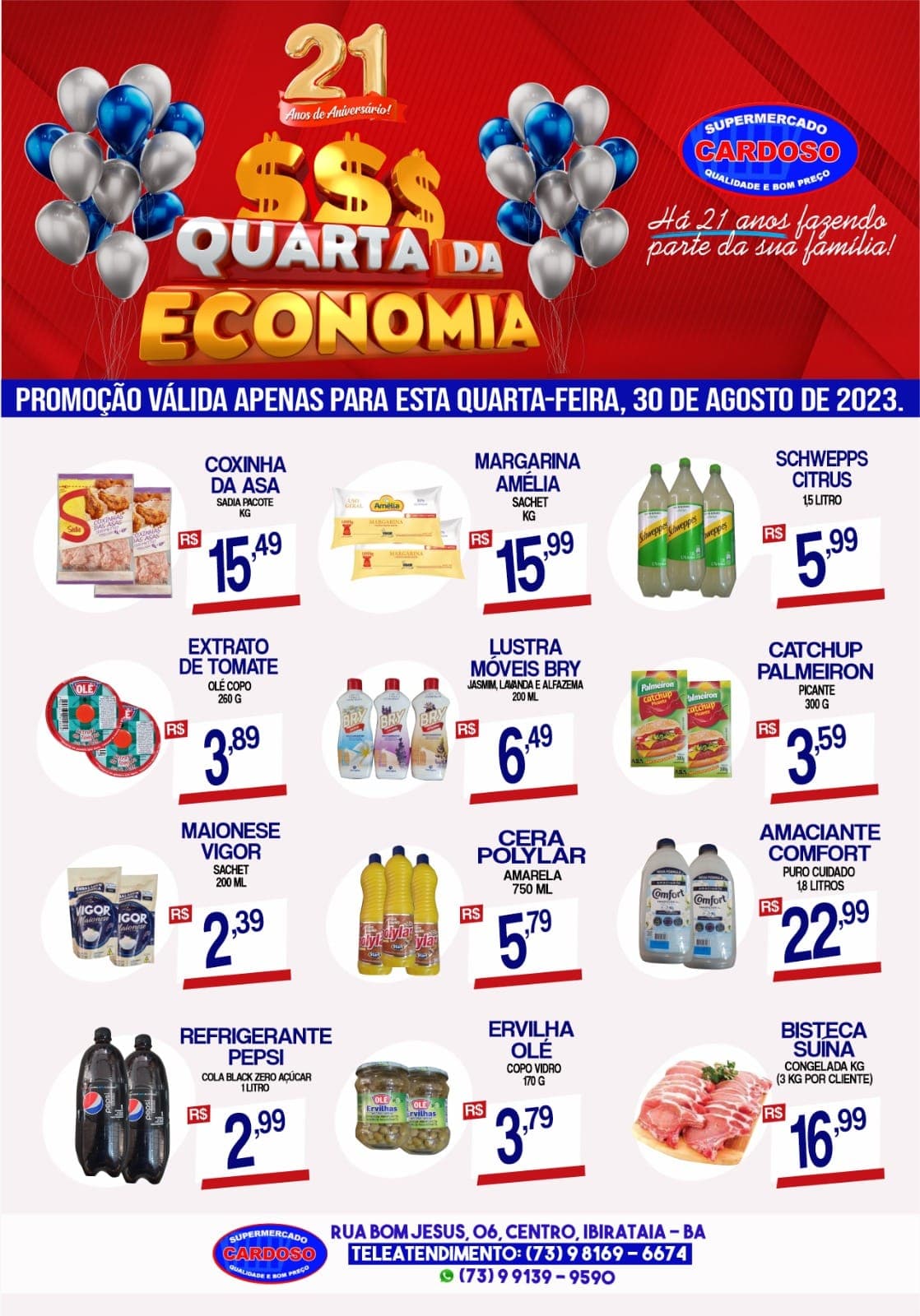 Quarta da Economia é no Supermercado Cardoso