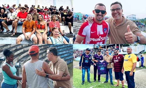 Ibirataia: Pré-candidato a prefeito Sandro Futuca prestigia semi-final da Seleção de Ibirataia contra Vera Cruz