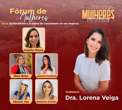 Professora e Neuropsicopedagoga Rubenia Galvão é convidada para o 3º Congresso de Mulheres Empreendedoras de Ipiaú e Região